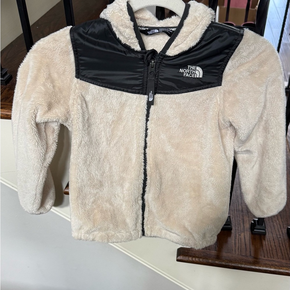The North Face Tan and Black Fleece Hoodie